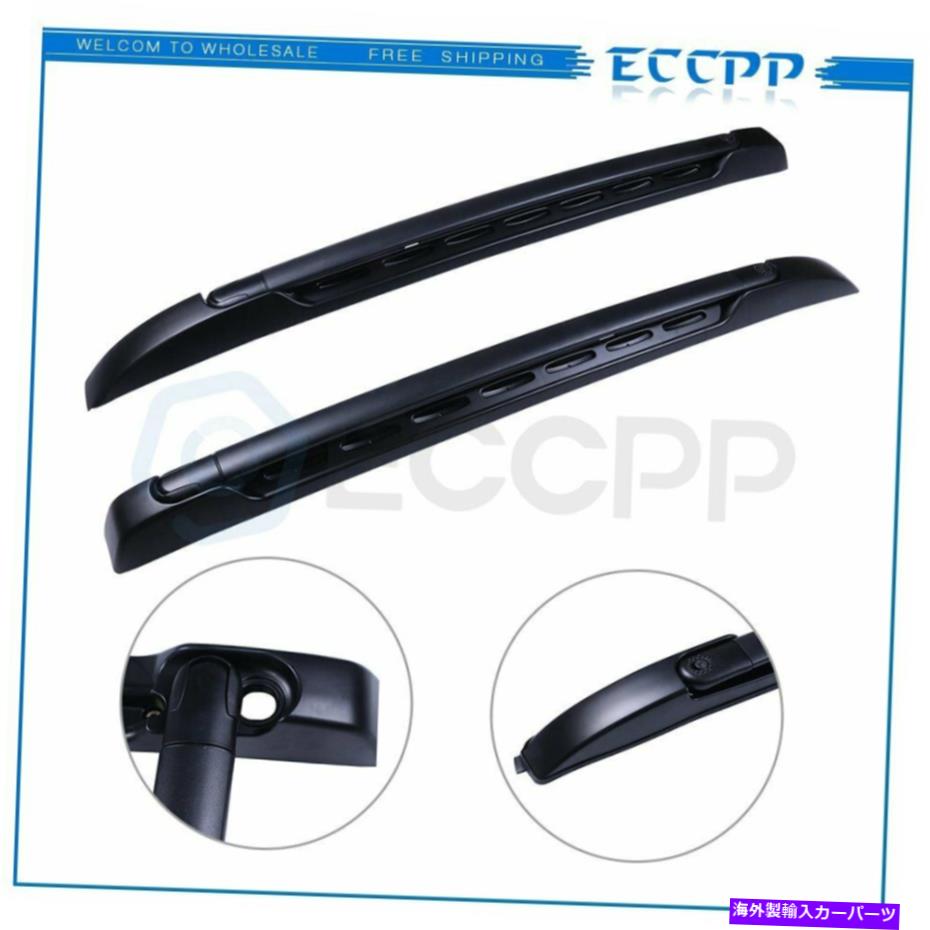 ルーフキャリア トヨタタコマダブルキャブ2005-2019ルーフラックサイドレールバーアルミニウムブラック For Toyota Tacoma Double Cab 2005-2019 Roof Rack Side Rails Bars Aluminum Black【並行輸入品】
