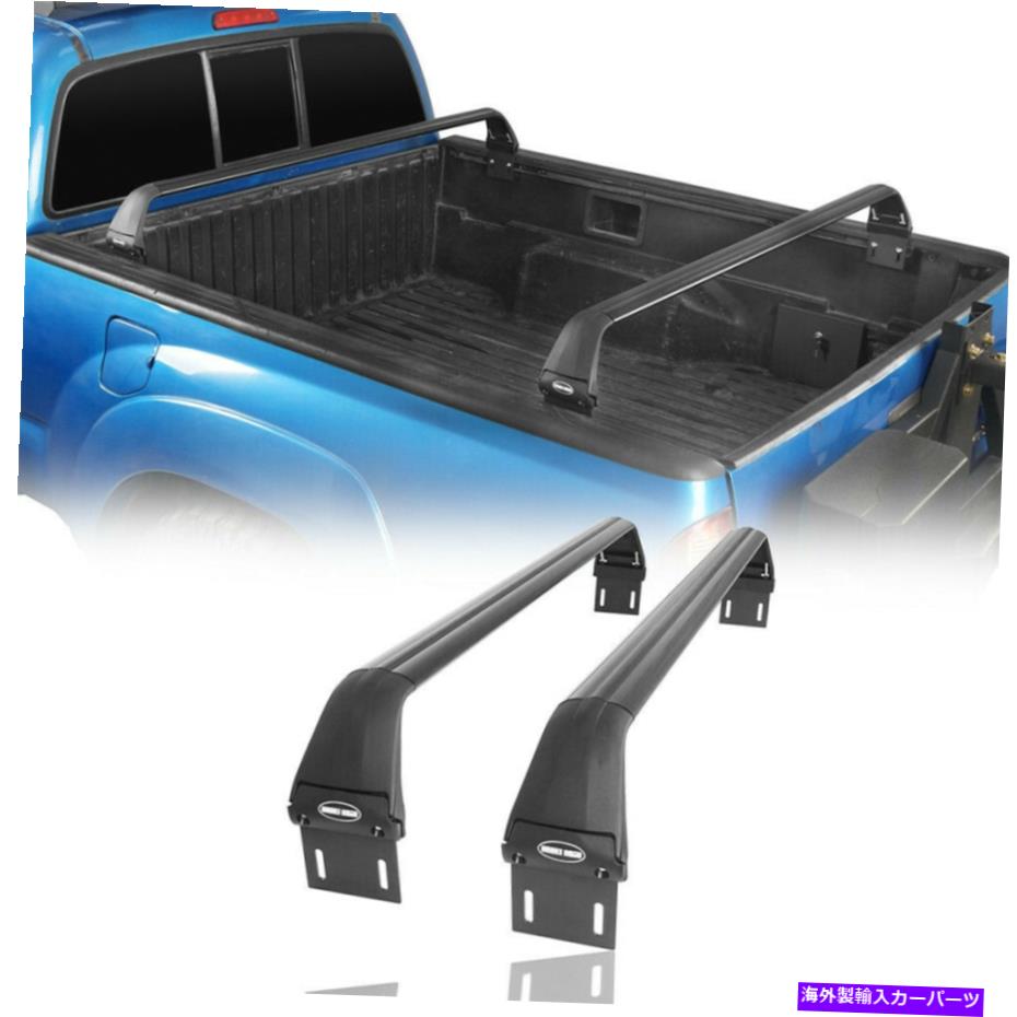 ルーフキャリア トヨタタコマのための2xクロスバーベッドラックバイクストレージ荷物キャリア2005-2022 2x Cross Bars Bed Rack Bike Storage Luggage Carrier for Toyota Tacoma 2005-2022【並行輸入品】