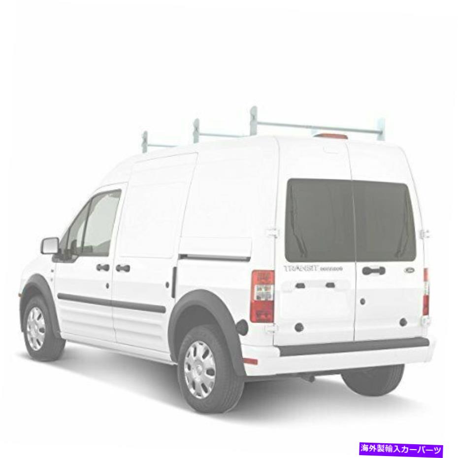 ルーフキャリア ドリル3クロスバーバンルーフラックフォードトランジットコネクト2008-13ホワイト Drilling 3 Cross Bar Van Roof Ladder Rack Ford Transit Connect 2008-13 White【並行輸入品】