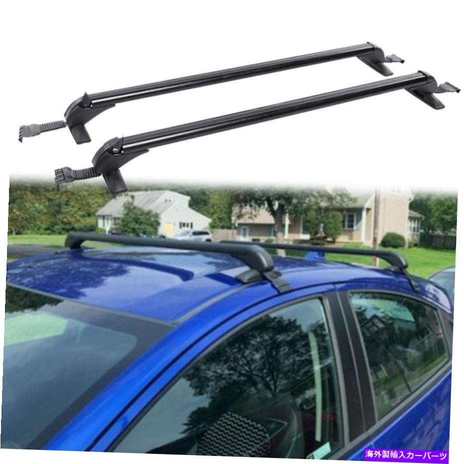 ルーフキャリア ペアカートップルーフラッククロスバー荷物キャリア貨物船ロック可能 Pair Car Top Roof Rack Cross Bar Luggage Carrier Cargo Lockable for HONDA HR-V【並行輸入品】