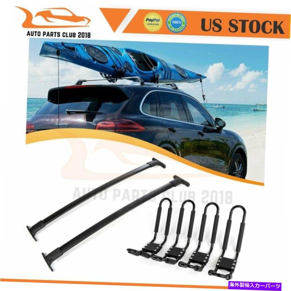 ルーフキャリア 2016-2018のルーフトップラックフォードエクスプローラークロスバーパッキング2x＆1xラックカヤック Roof Top Rack For 2016-2018 Ford Explorer Cross Bars packing 2x & 1x rack kayak【並行輸入品】