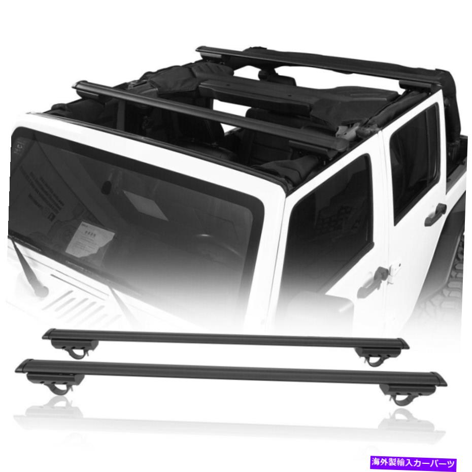 ルーフキャリア 07-18用ラングラージープJKトップレス2PCSロールバーマウントクロスバールーフラック For 07-18 Wrangler Jeep JK Topless 2PCS Roll Bar Mounted Cross Bars Roof Rack【並行輸入品】