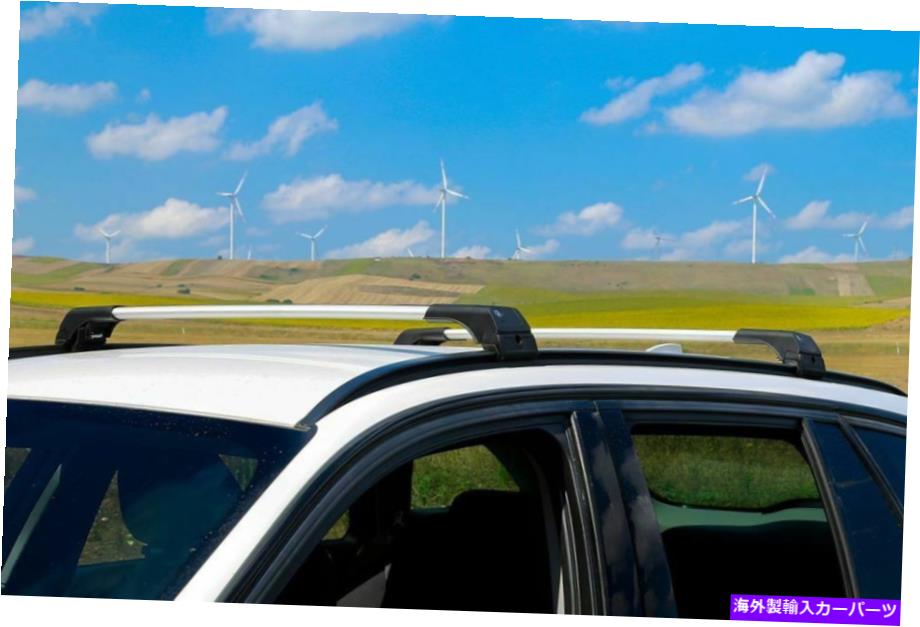 ルーフキャリア フラッシュレール用のヒュンダイパリセード2020-2021のシルバールーフラッククロスバー Silver Roof Rack Cross Bars For Hyundai Palisade 2020-2021 for Flush rails【並行輸入品】