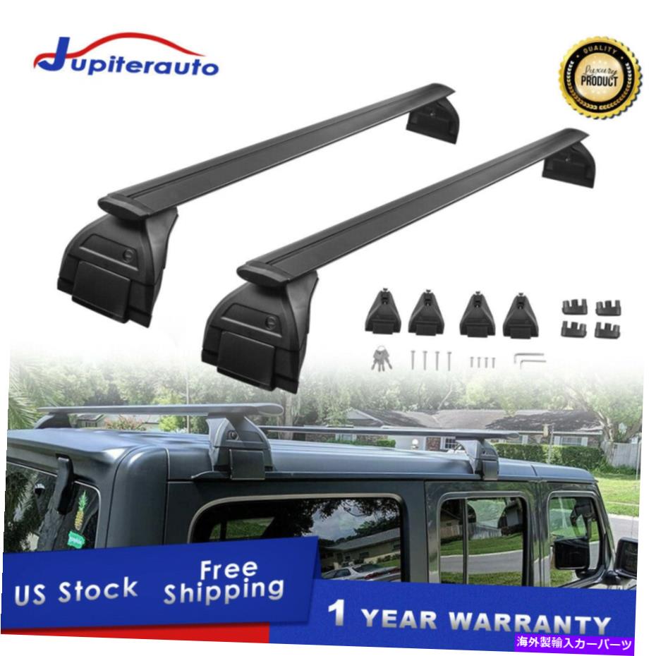 ルーフキャリア 2007-2021のルーフラッククロスバークロスバーをセット Set Roof Rack Cross Bars Crossbars For 2007-2021 Jeep Wrangler JK 2018-2021 JL【並行輸入品】