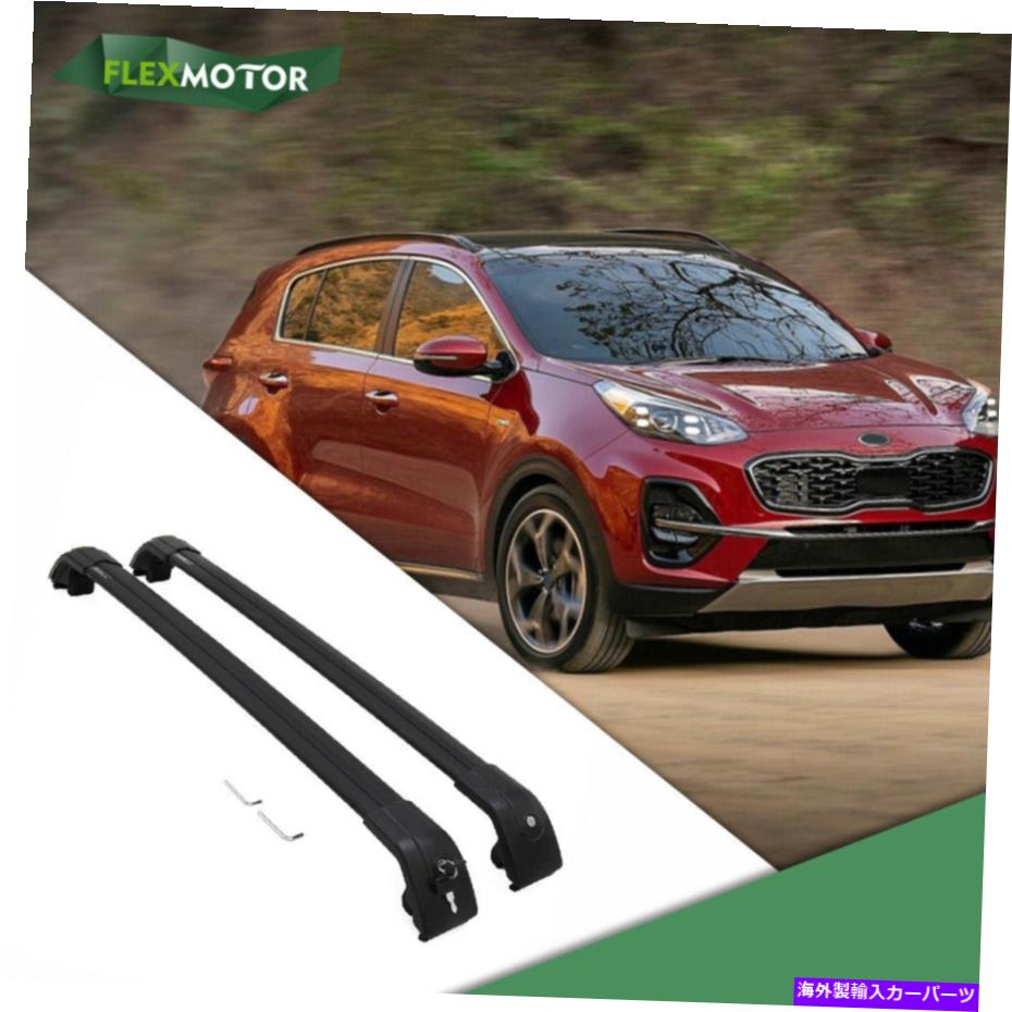 ルーフキャリア Kia Sportage 2016-2022ルーフレールラッククロスバーに適したロック可能なクロスバー Lockable Cross Bars Fit for Kia Sportage 2016-2022 Roof Rails Racks Crossbars【並行輸入品】
