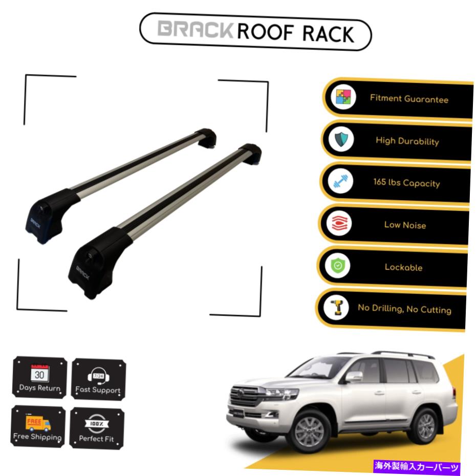 ルーフキャリア トヨタランドクルーザー2020-up-u-silverのブラックルーフラック荷物キャリア BRACK Roof Rack Luggage Carrier For Toyota Land Cruiser 2020-Up Silver【並行輸入品】