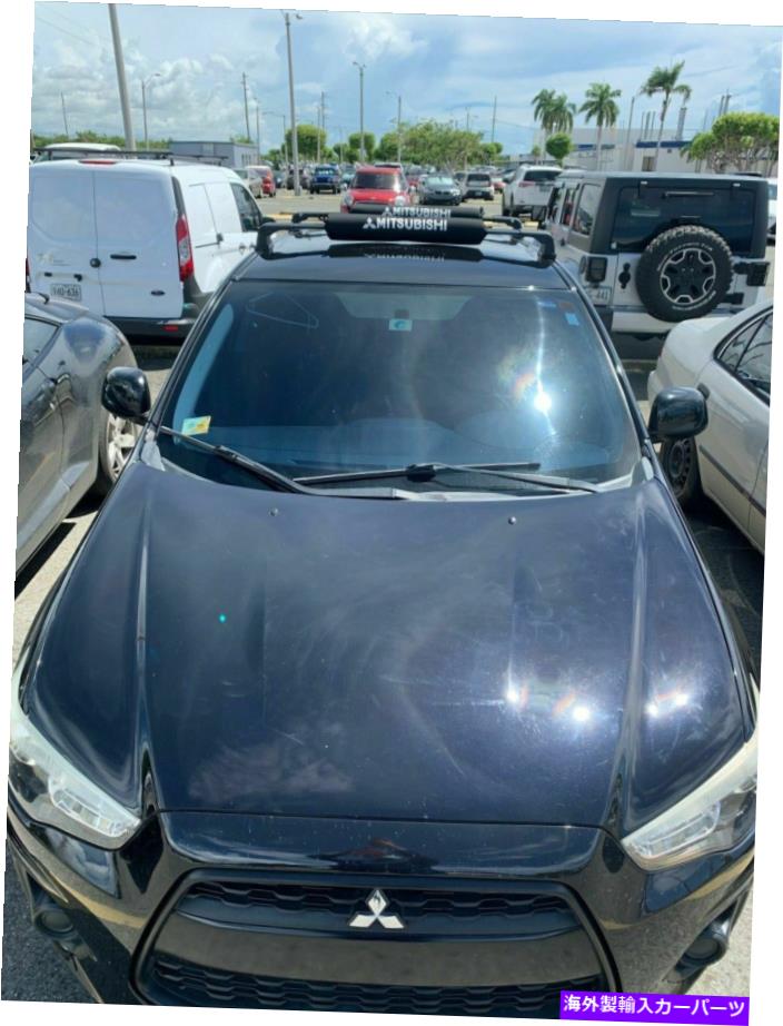 ルーフキャリア 三菱アウトランダースポーツASXのためのブラックルーフラッククロスバー2010-2021 Black Roof Rack Cross Bar for Mitsubishi Outlander Sport ASX 2010-2021【並行輸入品】