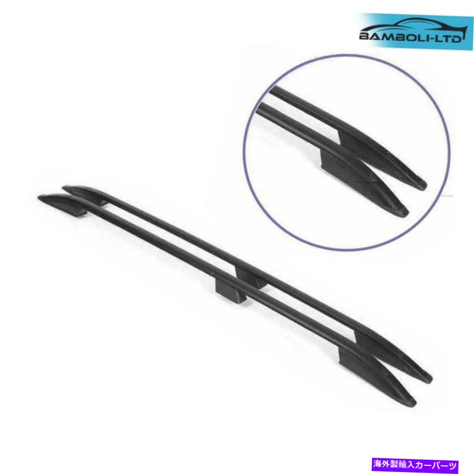 ルーフキャリア ルートラックサイドレールバールノーカンゴIIマキシ2008 -UPのためのブラック Roof Rack Side Rail Bar Black For RENAULT KANGO II MAXI 2008 -Up【並行輸入品】