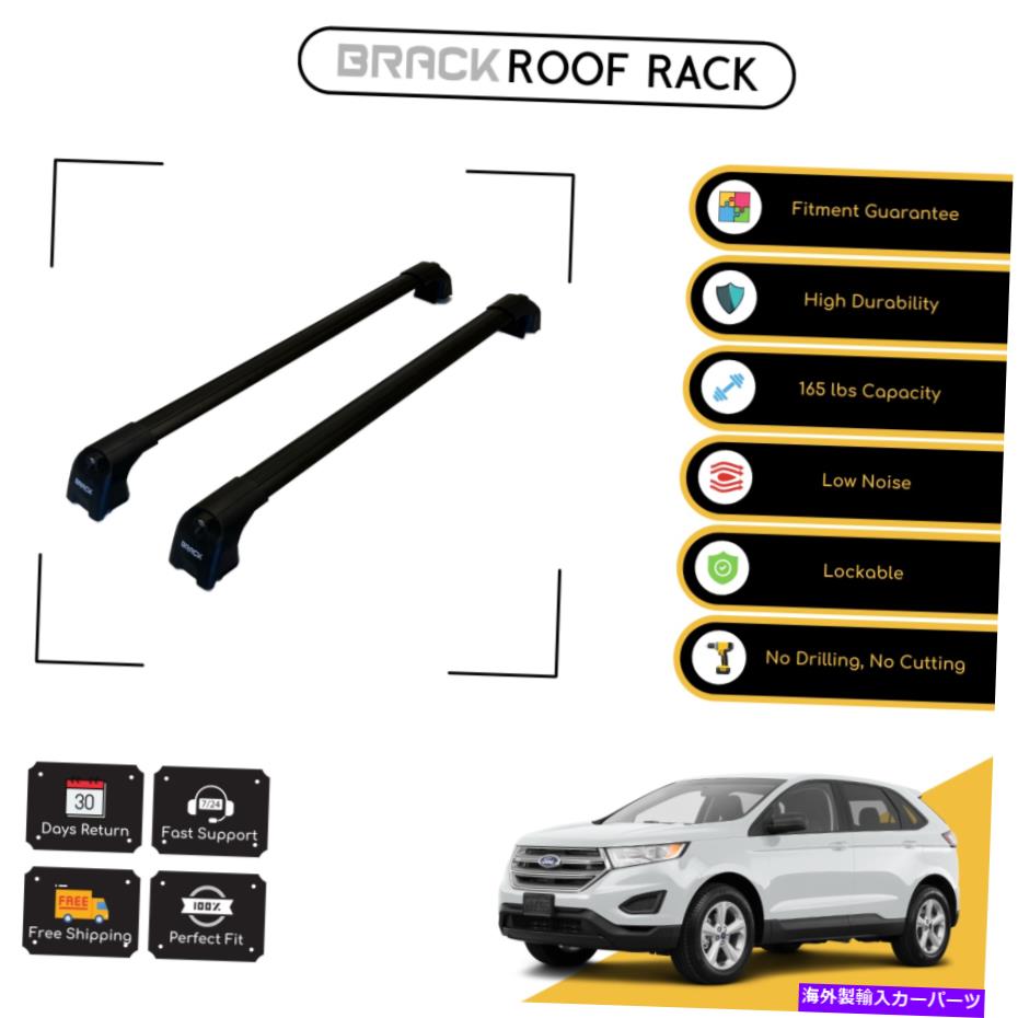 ルーフキャリア フォードエッジ2015のブラックルーフラック荷物キャリアクロスバー - ブラックアップ BRACK Roof Rack Luggage Carrier Cross Bars For Ford Edge 2015 - Up Black【並行輸入品】