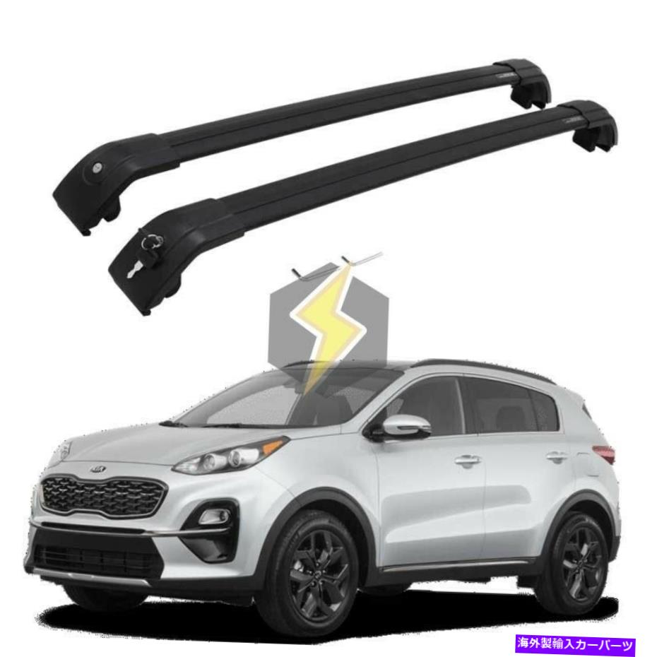 ルーフキャリア Kia Sportage 2016-2021耐久性のあるルーフラックキャリア荷物の米国ストッククロスバー US Stock Cross Bar for KIA Sportage 2016-2021 Durable Roof Rack Carrier Luggage【並行輸入品】