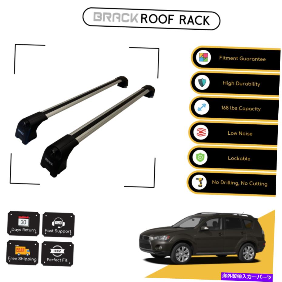 ルーフキャリア Mitsubishi ASXのためのブラックルーフラック荷物荷物キャリアクロスバー2010-2011シルバー BRACK Roof Rack Luggage Carrier Cross Bars For Mitsubishi Asx 2010 - 2011 Silver【並行輸入品】