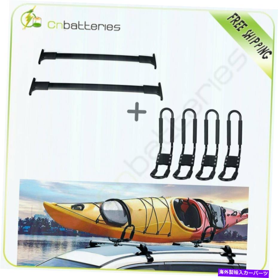 ルーフキャリア 2013-2018のルーフラックトップフォードエスケープクロスバーレールアルミニウム +ラック2カヤック Roof Rack Top For 2013-2018 FORD ESCAPE Cross Bar Rail Aluminum + rack 2 kayak【並行輸入品】