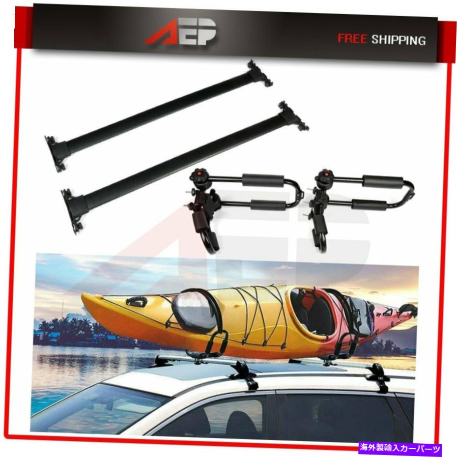 ルーフキャリア 2017-2018 TOYOTA 4RUNNER 2PCSクロスバールーフラック＆2xカヤック荷物貨物 For 2017-2018 Toyota 4Runner 2pcs Crossbar Roof Rack & 2x kayak LUGGAGE CARGO【並行輸入品】