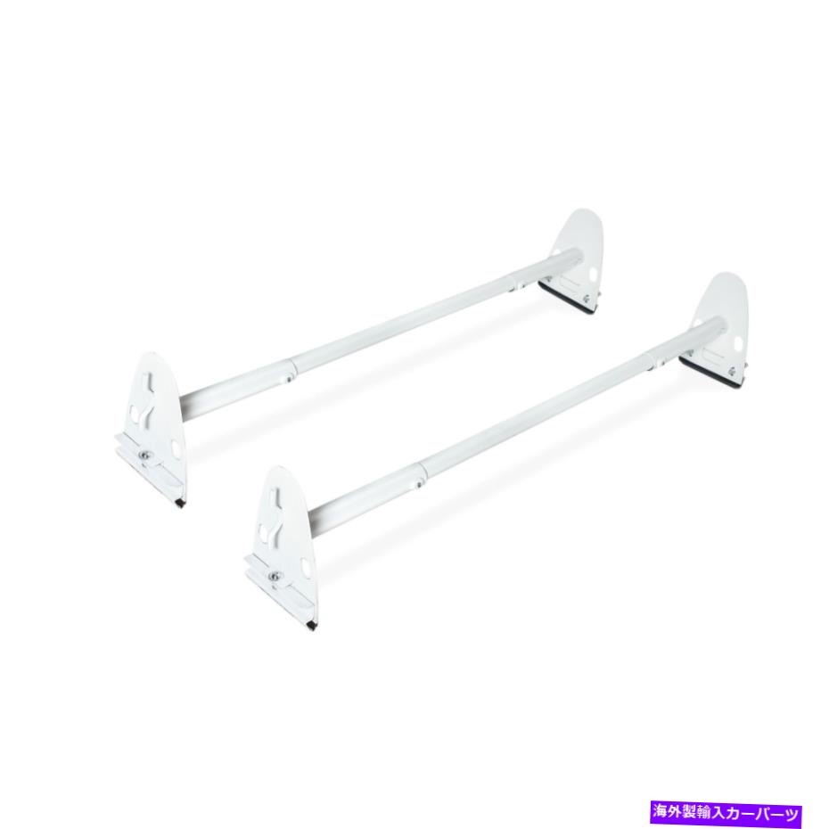 ルーフキャリア 車の屋上ラックバン屋根はしごラック2フォードシボレーダッジ用のバースチールホワイト Car Rooftop Rack Van Roof Ladder Rack 2 Bar Steel White For FORD CHEVY DODGE【並行輸入品】