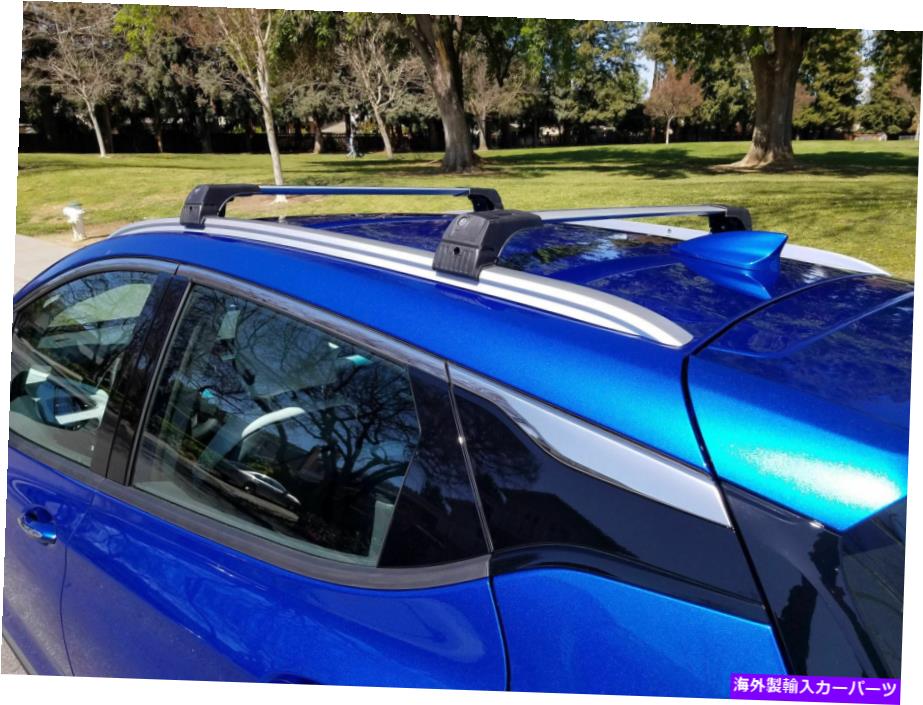 ルーフキャリア シボレーボルトEV 2017-2021用のシルバールーフラッククロスバー Silver Roof Rack Cross Bars For Chevrolet Bolt EV 2017-2021【並行輸入品】