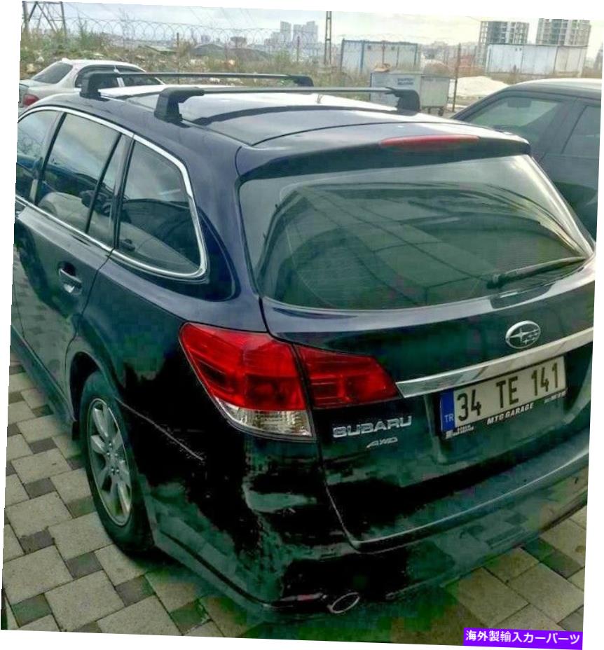 ルーフキャリア スバルレガシーSTIのためのRoofCross Cross Barキットを固定 Fixed Roof Rack Cross Bar Kit For Subaru Legacy STI 2009-2014 Black【並行輸入品】