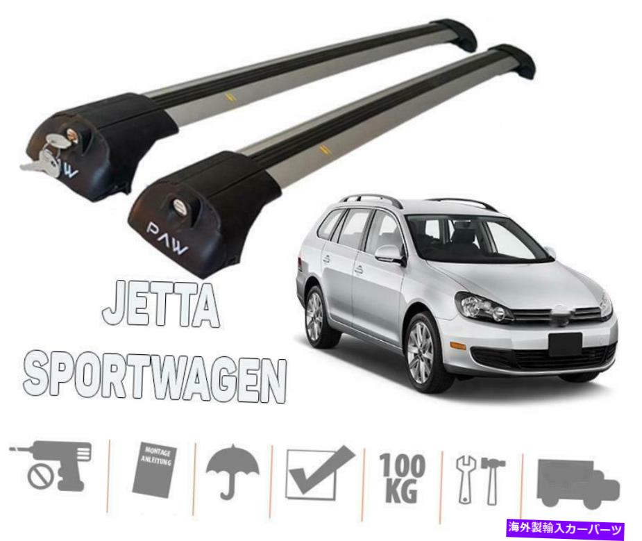 ルーフキャリア フォルクスワーゲンジェッタスポーツワーゲンワゴンルーフラッククロスバーブラックカラー Volkswagen Jetta SportWagen Wagon Roof Rack Cross Bars Black Color【並行輸入品】 79,800円