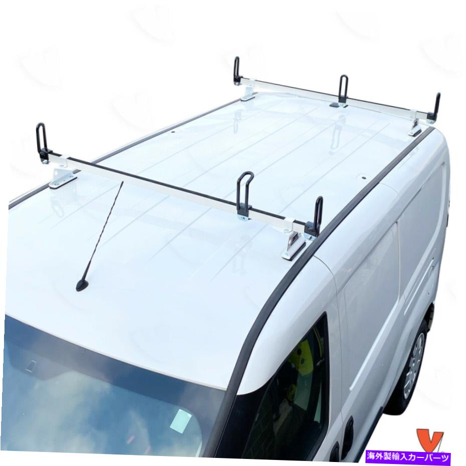 ルーフキャリア ヘビーデューティー2バーホワイトGFYラダールーフラックシステムフィット：ラムプロマスターシティ Heavy duty 2 bar white GFY ladder roof rack system Fits: RAM ProMaster City【並行輸入品】