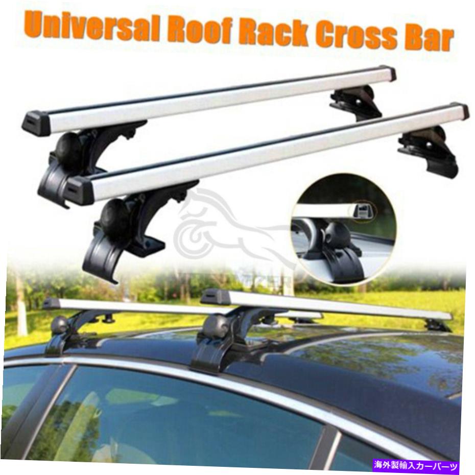 ルーフキャリア カートップルーフラックレールクロスバー荷物荷物キャリアラックアルミニウム Car Top Roof Rack Rail Cross Bar Luggage Baggage Carrier Rack Aluminum【並行輸入品】