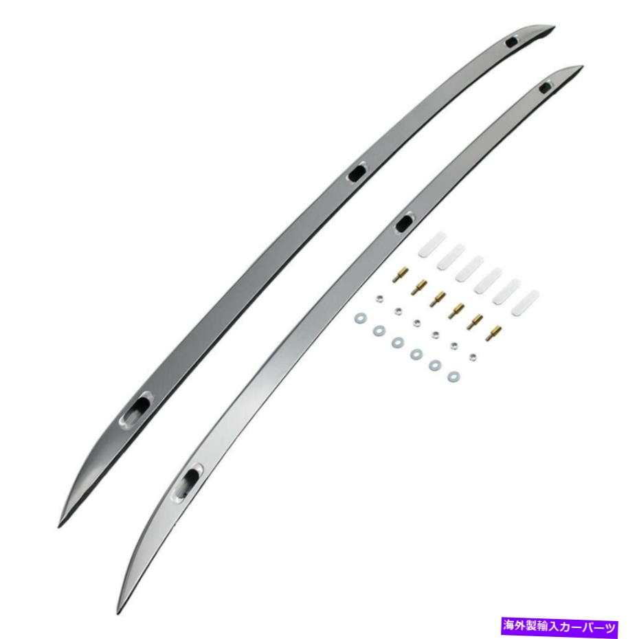 ルーフキャリア 2 PCSシルバー磨き荷物クロスバールーフラックレールAcura RDX 2012-2018 2 Pcs Silver Polished Luggage Cross Bar Roof Racks Rail for Acura RDX 2012-2018【並行輸入品】