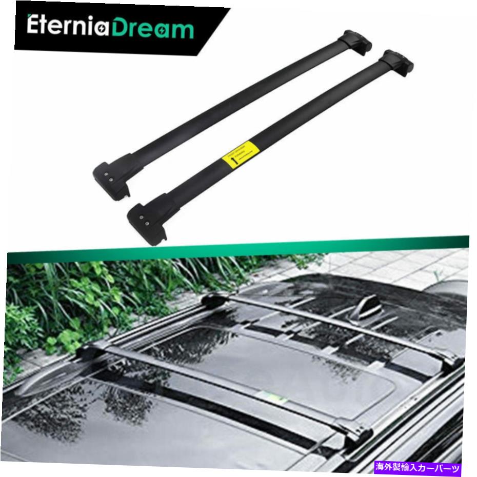 ルーフキャリア 2020年のジープグランドチェロキールーフラックレールバーに適した黒いリムーバブルクロスバー Black Removable Crossbars Fit for 2020 Jeep Grand Cherokee Roof Rack Rails Bar【並行輸入品】