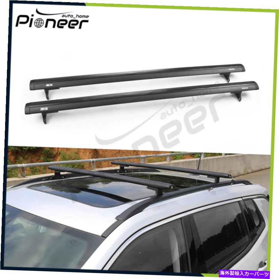 ルーフキャリア ジープコンパス2017-2020アルミニウムルーフラックレールクロスバークロスバーに適合 Fits for Jeep Compass 2017-2020 Aluminium Roof Racks Rail Cross Bars Crossbars【並行輸入品】