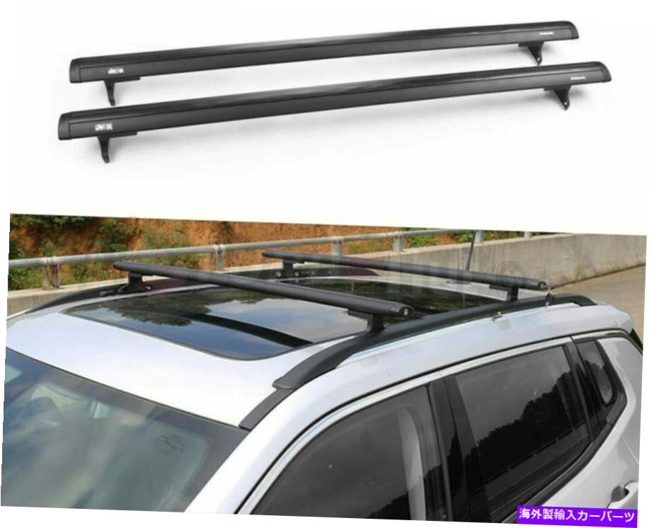 ルーフキャリア 2PCSアルミニウムルーフレールラッククロスバークロスバーはコンパス2011-2016に適合します 2Pcs Aluminum Roof Rail Rack Cross Bar Crossbar Fits for Compass 2011-2016【並行輸入品】