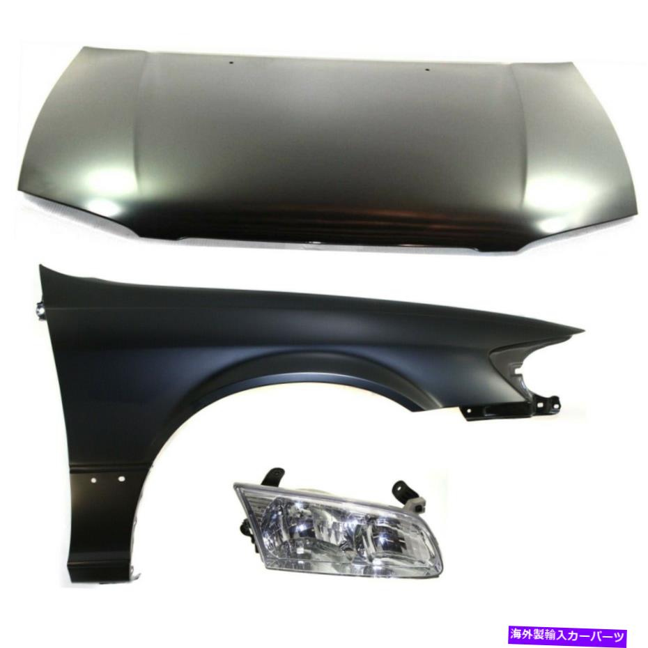 hood panel 2000年から2001年のトヨタカムリ3PCのフードキットとフェンダーとヘッドライト Hood Kit For 2000-2001 Toyota Camry 3pc With Fender And Headlight【並行輸入品】