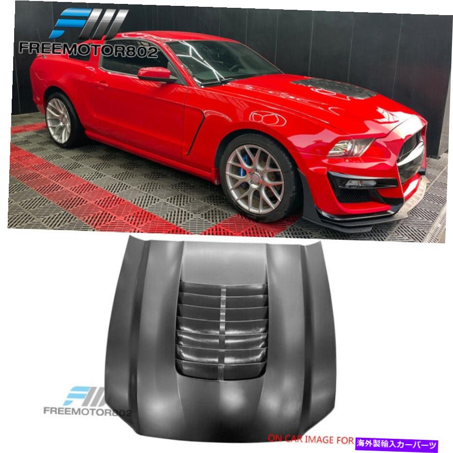 hood panel 10-12フォードマスタングGT500＆13-14 GT GT500 V6フロントフードカバーGT500スタイルに Fits 10-12 Ford Mustang GT500 & 13-14 GT GT500 V6 Front Hood Cover GT500 Style【並行輸入品】