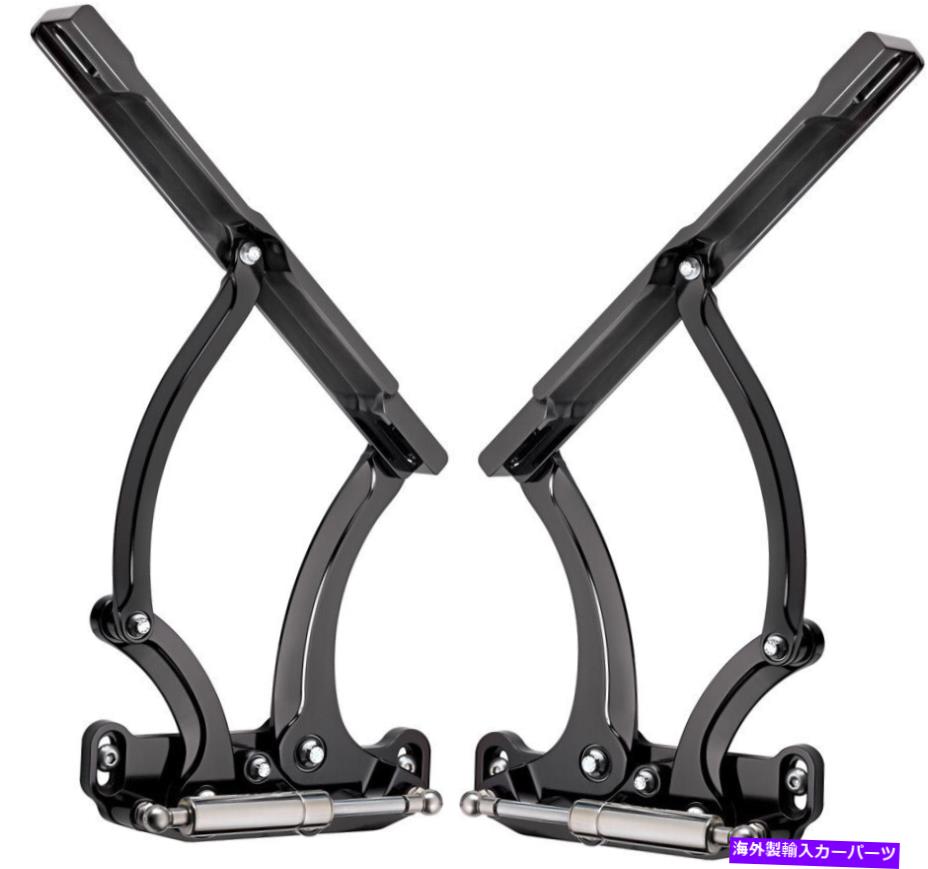 hood panel ビレットスペシャリズブラック67-69カマロ、ファイヤーバードフードヒンジ付きガススプリング BILLET SPECIALTIES BLACK 67-69 CAMARO,FIREBIRD HOOD HINGES WITH GAS SPRINGS【並行輸入品】