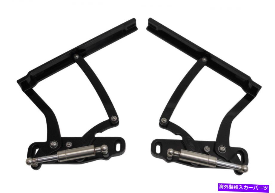 hood panel 1968シェベルエルカミノビレットフードヒンジブラックエディモータースポーツ 1968 CHEVELLE EL CAMINO Billet Hood Hinges Black Eddie Motorsports【並行輸入品】