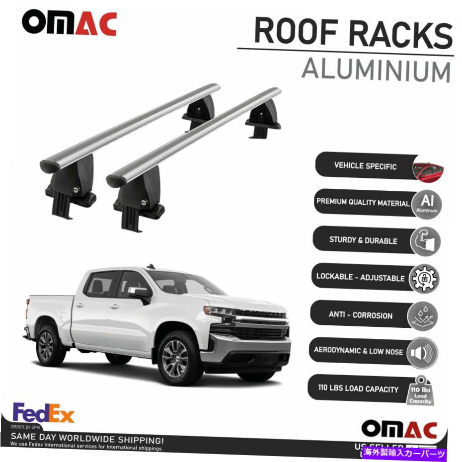 ルーフキャリア シボレーシルバードのための滑らかなトップルーフラッククロスバー荷物キャリア2019-2022 Smooth Top Roof Rack Cross Bar Luggage Carrier For Chevrolet Silverado 2019-2022【並行輸入品】｜Us Custom Parts Shop USDM
