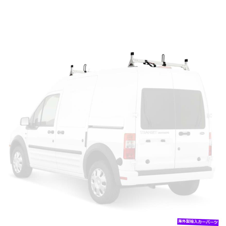 ルーフキャリア Vantech H1 2バースチールラダールーフラックシステムw/トラック、白 Vantech H1 2-Bar Steel Ladder Roof Rack System w/ Tracks, White【並行輸入品】