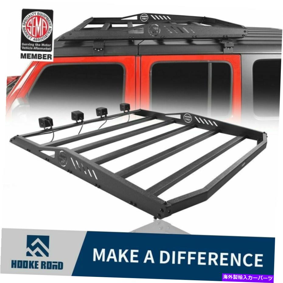 ルーフキャリア フックロードルーフラック荷物キャリアフィット2018-2022ジープラングラー/グラディエーターJL JT Hooke Road Roof Rack Luggage Carrier Fit 2018-2022 Jeep Wrangler/Gladiator JL JT【並行輸入品】|Us Custom Parts Shop USDM