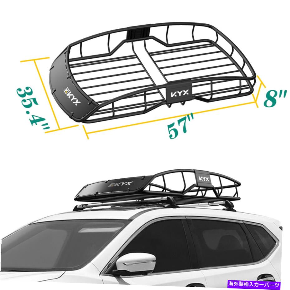 ルーフキャリア ルーフラックバスケットトップ荷物キャリアカーゴホルダーユニバーサルSUVトラック車旅行 Roof Rack Basket Top Luggage Carrier Cargo Holder Universal SUV Truck Car Travel【並行輸入品】