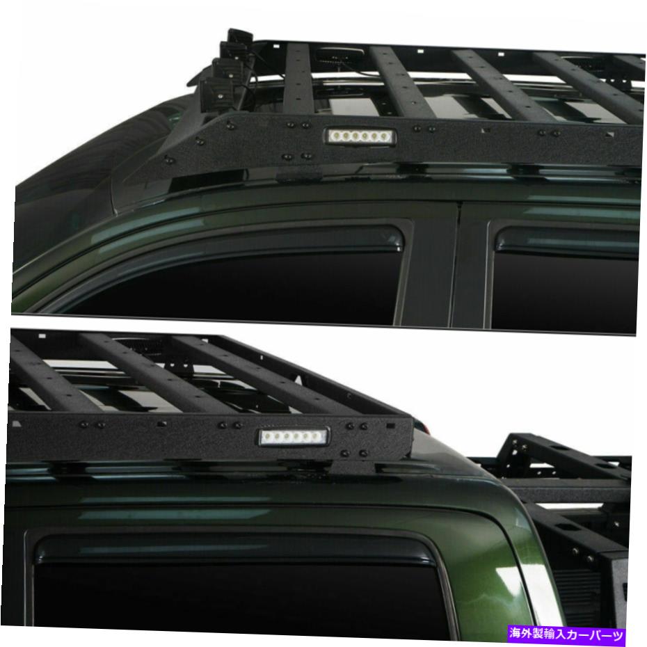 ルーフキャリア トヨタツンドラ2007-2013クルーマックススチールルーフラック荷物荷物ろくの装備 Fit Toyota Tundra 2007-2013 Crewmax Steel Roof Rack Luggage Carrier w/Side Light【並行輸入品】