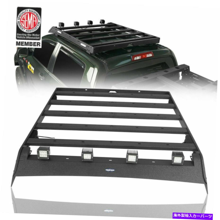 ルーフキャリア トヨタツンドラのサイドライト付きスチールルーフラック荷物キャリア2007-2013クルーマックス Steel Roof Rack Luggage Carrier w/Side Light for Toyota Tundra 2007-2013 Crewmax【並行輸入品】|Us Custom Parts Shop USDM