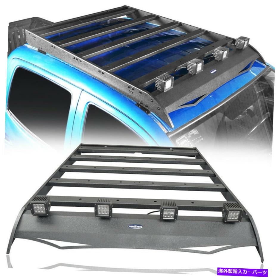 ルーフキャリア 05-21トヨタタコマ用のLEDライト付き荷物用荷物キャリアトップルーフラック Storage Cargo Luggage Carrier Top Roof Rack w/ LED Light for 05-21 Toyota Tacoma【並行輸入品】