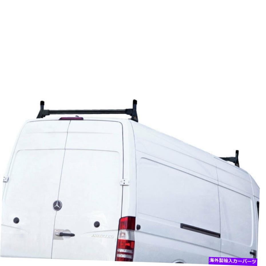 ルーフキャリア ブラックH1 2バーロープロファイルラダールーフラック、07オンスプリンターハイトップ Black H1 2 Bar Low Profile ladder roof rack, for 07-On Sprinter High Top【並行輸入品】
