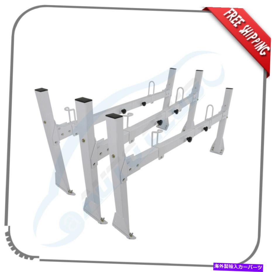 ルーフキャリア 調整可能なスチールバンルーフラッダーラック3レールシェビーダッジフォードGMCリムーバブル Adjustable Steel Van Roof Ladder Rack 3 Rails For Chevy Dodge Ford GMC Removable【並行輸入品】