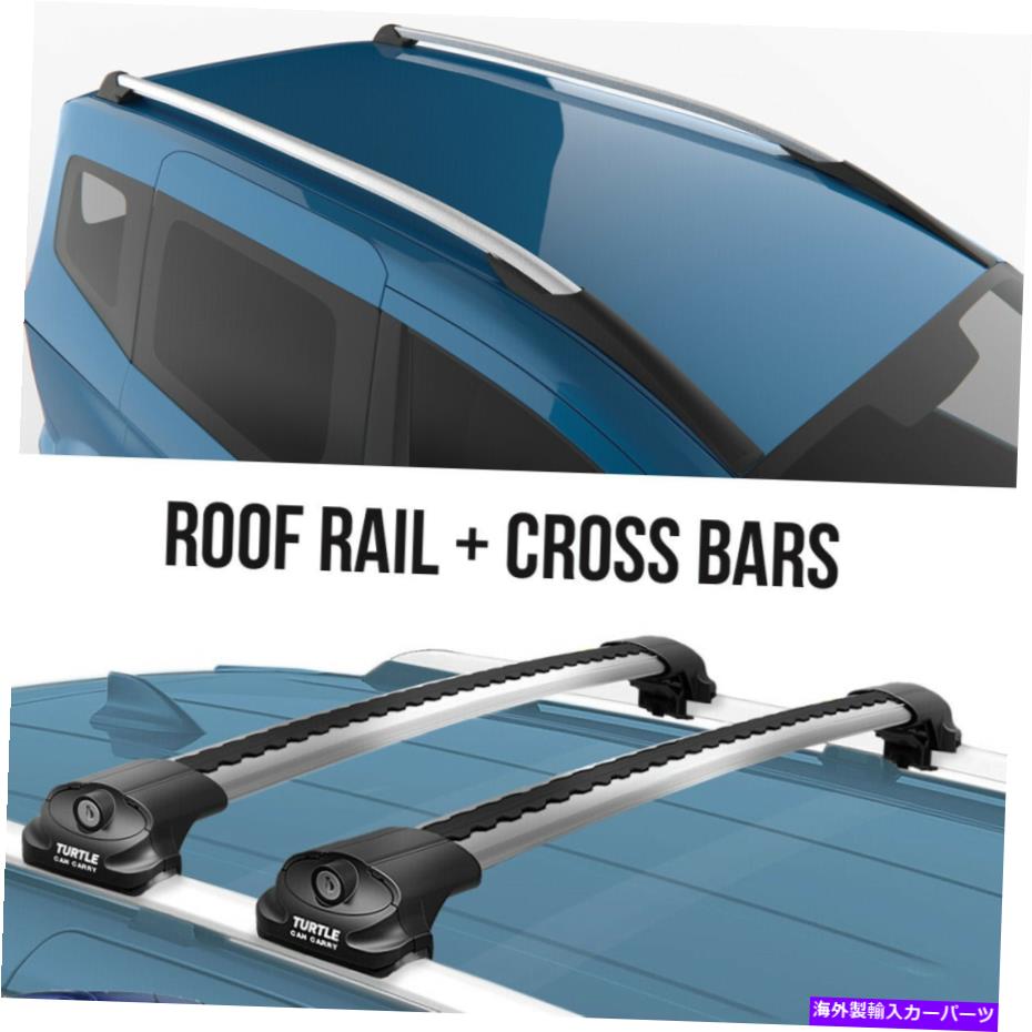 ルーフキャリア フォードトーナンクーリエ、フォードクーリエホークレールバールーフラック +クロスバーシルバー Ford Tourneo Courier, Ford Courier Hawk Rail Bar Roof Rack + Cross Bars Silver【並行輸入品】