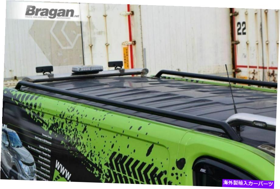 ルーフキャリア ルーフレール +メルセデスヴィートヴィアノ04-14 SWBスチールブラックに合うブラッククロスバー Roof Rails + BLACK Cross Bars To Fit Mercedes Vito Viano 04 - 14 SWB Steel black【並行輸入品】