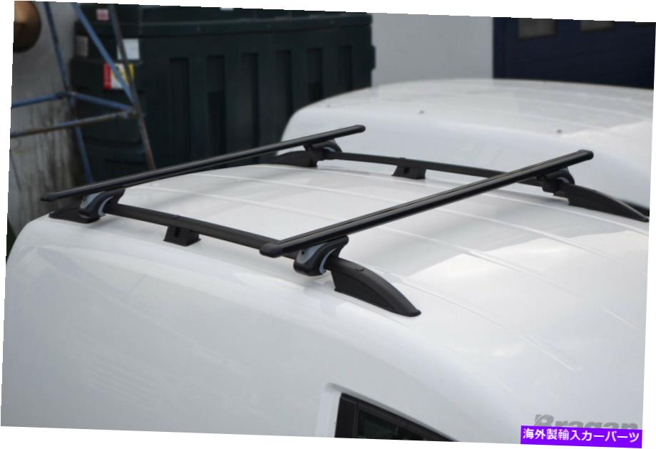 ルーフキャリア ルーフレール +ブラッククロスバーフォードトランジットトーナンコネクト14+ SWBブラック Roof Rails + BLACK Cross Bars To Fit Ford Transit Tourneo Connect 14+ SWB black【並行輸入品】
