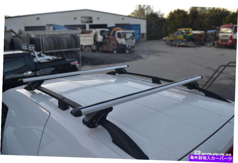 ルーフキャリア ルーフレール +シルバークロスバーに合うVWキャディマキシ2010-2015 LWBアクセサリーブラック Roof Rails + Silver Cross Bar To Fit VW Caddy Maxi 2010-2015 LWB Accessory BLACK【並行輸入品】