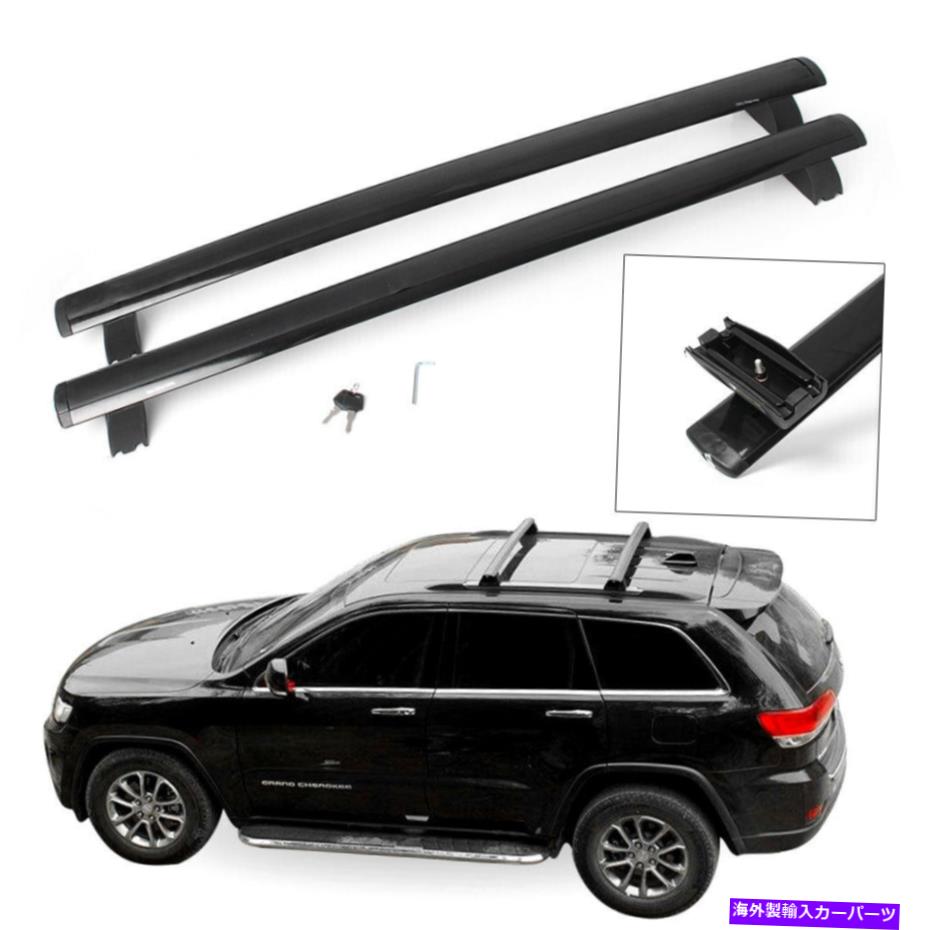 ルーフキャリア トップルーフラッククロスバー貨物荷物ブラックフィット2011-2018ジープグランドチェロキー Top Roof Rack Cross Bar Cargo Luggage Black Fit 2011-2018 Jeep Grand Cherokee【並行輸入品】