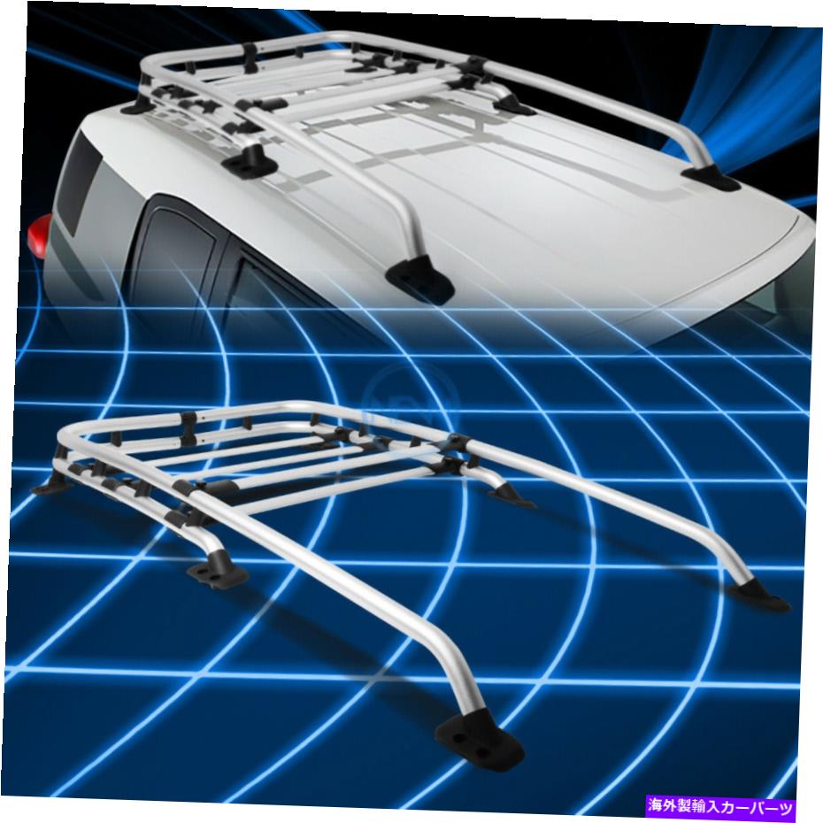 ルーフキャリア 2007-2014 FJクルーザーのシルバーOEスタイルルーフラックレール貨物荷物キャリア Silver OE Style Roof Rack Rail Cargo Baggage Carrier for 2007-2014 FJ Cruiser【並行輸入品】