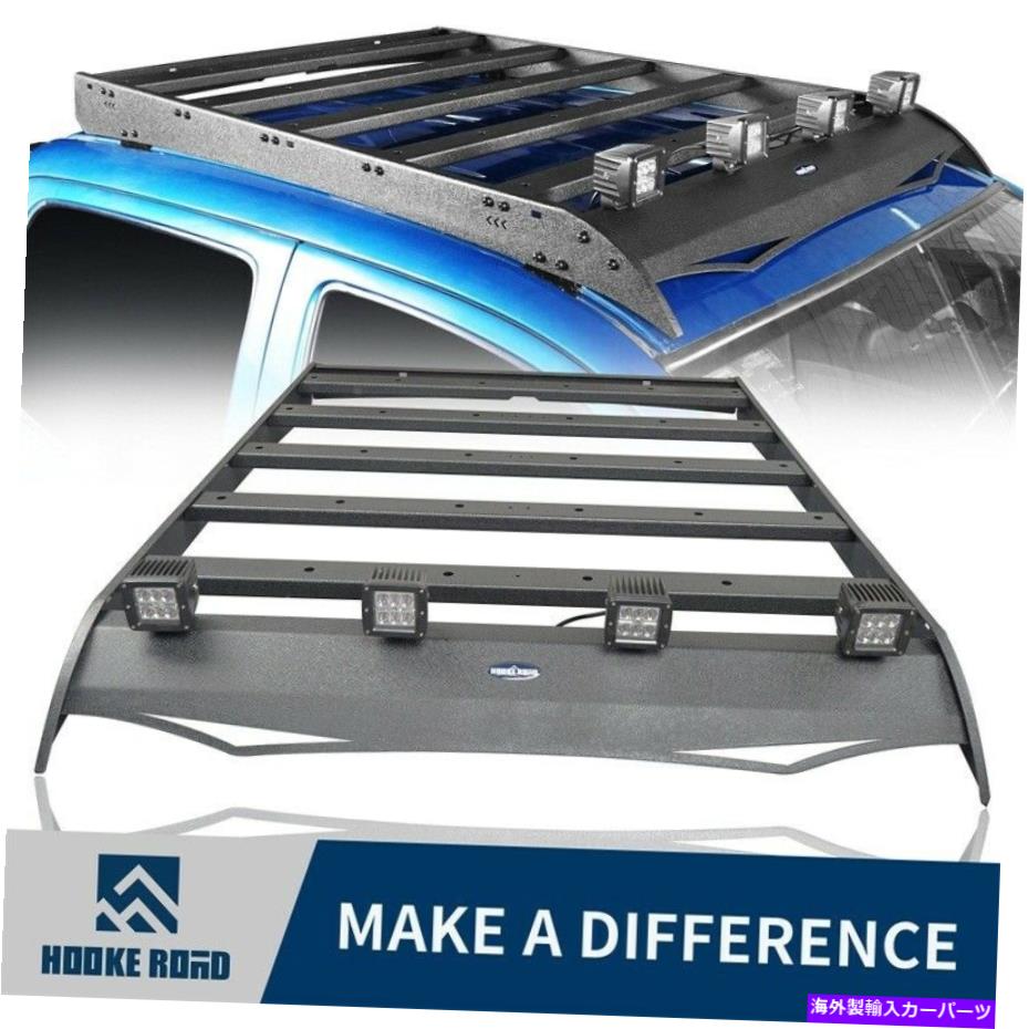 ルーフキャリア トヨタタコマのフックロード2005-2015 4ドアスチールルーフラックw/ 4 LEDライト Hooke Road For Toyota Tacoma 2005-2015 4 Doors Steel Roof Rack w/ 4 Led Lights【並行輸入品】|Us Custom Parts Shop USDM