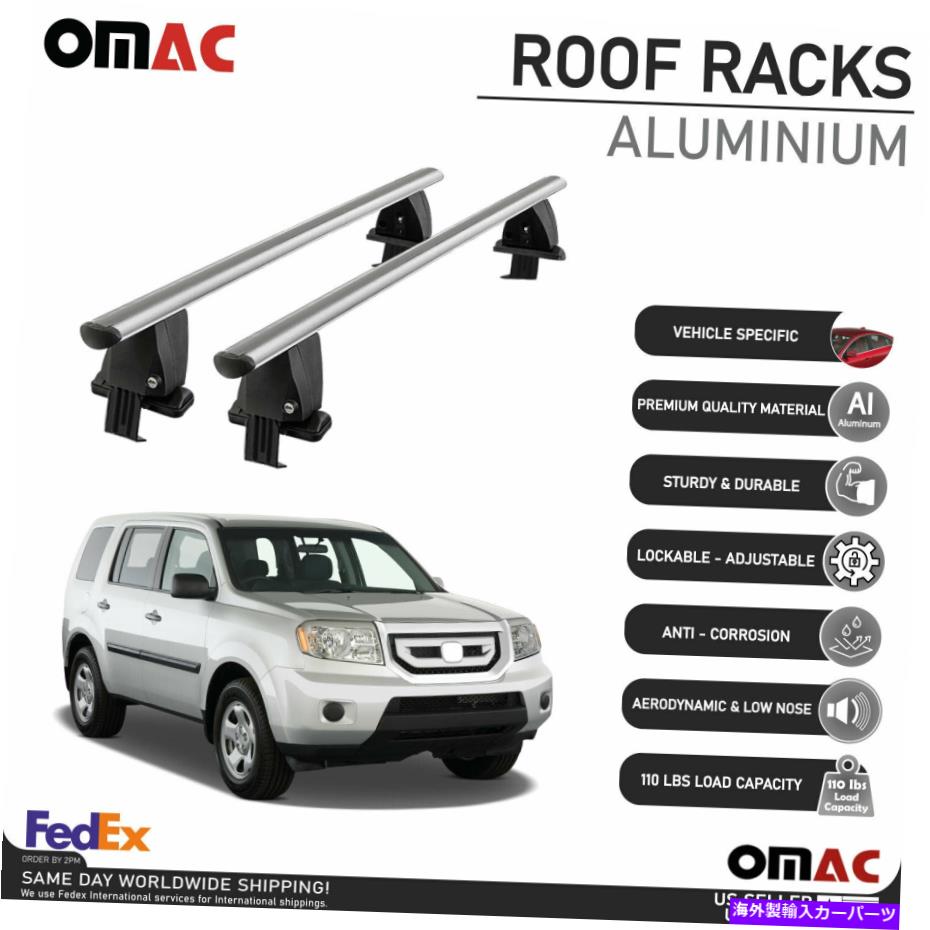 ルーフキャリア シルバースムーズトップルーフラッククロスバー荷物キャリアホンダパイロット2009-2015 Silver Smooth Top Roof Rack Crossbar Luggage Carrier For Honda Pilot 2009-2015【並行輸入品】｜Us Custom Parts Shop USDM