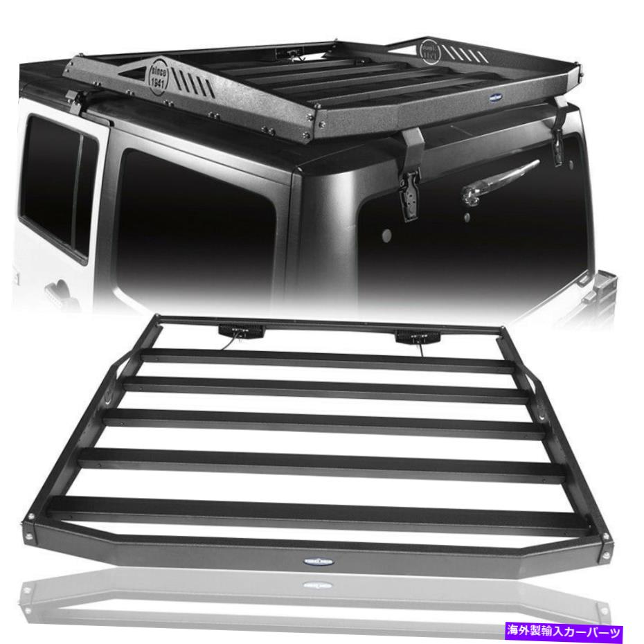 ルーフキャリア ハードトップルーフラック荷物荷物輸送業者バスケットジープラングラーJK 07-18 4DR Hard Top Roof Rack Luggage Cargo Carrier Basket For Jeep Wrangler JK 07-18 4Dr【並行輸入品】