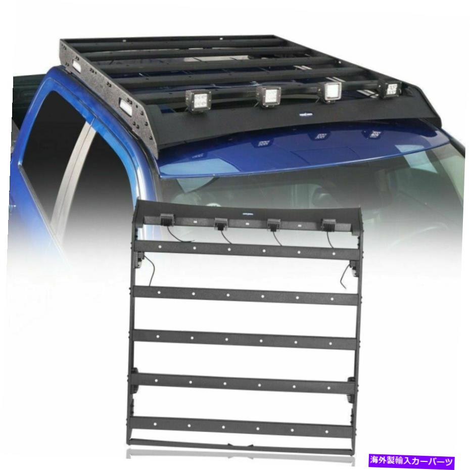 ルーフキャリア スチール荷物荷物荷物キャリアルーフラックw/dodge ram 1500 09-18用のLEDライト Steel Luggage Baggage Carrier Roof Rack w/LED Light for Dodge Ram 1500 09-18【並行輸入品】